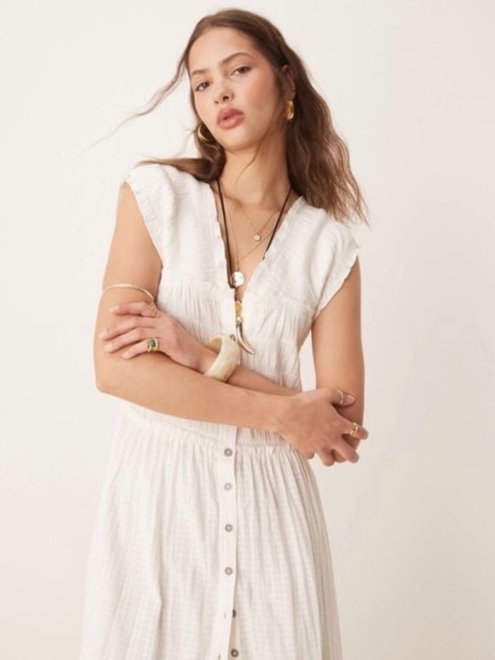 Free People Desert Dazed Midi Dress Size Large - Picture 5 of 12